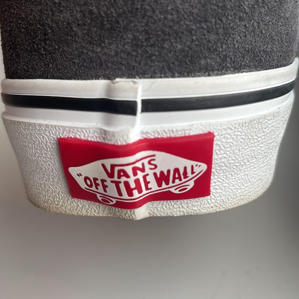 Vans Asher shoes slip on asphalt black suede Sherpa fur lined men size 7 1/2 7.5 - Picture 6 of 10